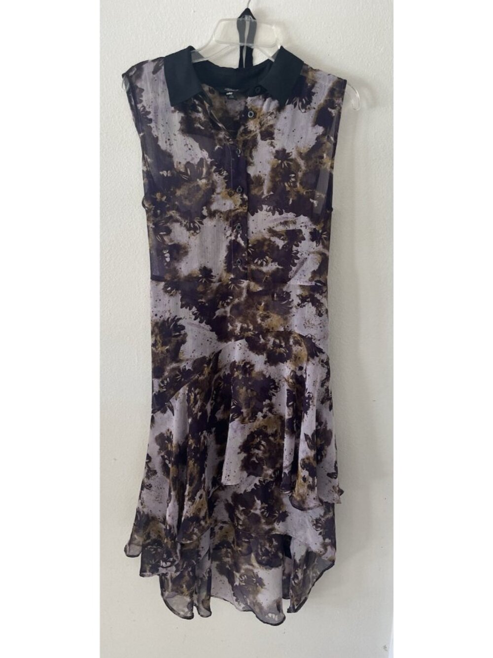 Vera Wang Women's Goth Whimiygoth Grunge Fairy Floral Dress Size L hi-low Sheer - Picture 4 of 11